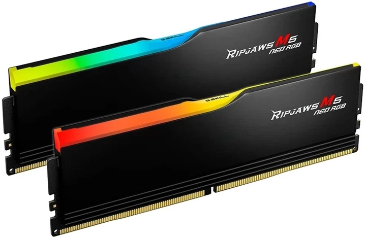 Pamięć RAM G.Skill Ripjaws M5 Neo RGB Dual-Kit 64GB DDR5-6000 AMD EXPO Black (F5-6000J2836G32GX2-RM5NRK) - obraz 2