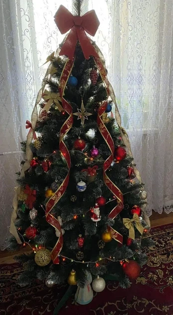Искусственная новогодняя елка с шишками Yalynka 150 см / 1.50 м - изображение 4
