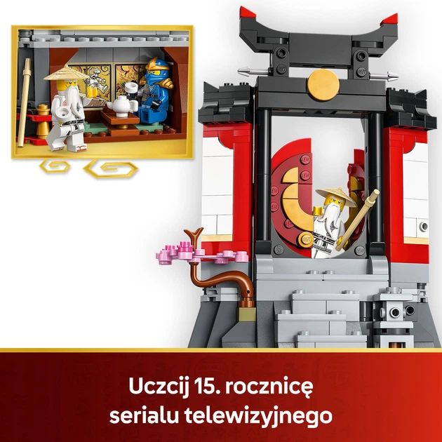 Zestaw klocków LEGO Ninjago Ozdoba z postaciami ninja — 15-lecie 447 elementów (71866) - obraz 5
