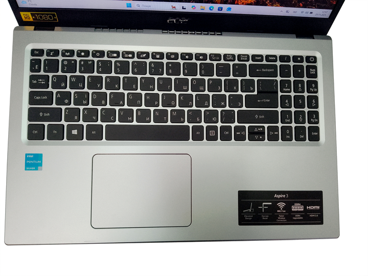 Ноутбук Acer Aspire 3 A315-35-P872 15.6" 1920x1080 4-х ядерний Pentium N6000 8Gb 256Gb NVME гарантія Refurbished - изображение 4