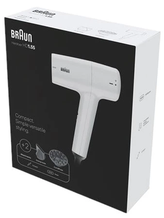Suszarka do włosów Braun HD1.55 1800 W biała - obraz 2