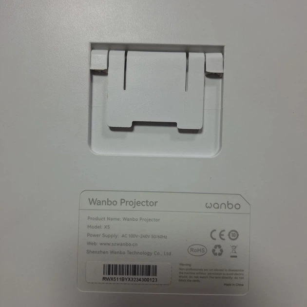 Портативний проектор Wanbo X5 / 1920x1080 /1100 ANSI Lm / Android 9.0 / Wi-Fi / Bluetooth (пошкоджена ніжка) - Фото 5 Портативний проектор Wanbo X5 / 1920x1080 /1100 ANSI Lm / Android 9.0 / Wi-Fi / Bluetooth (пошкоджена ніжка) - зображення 5