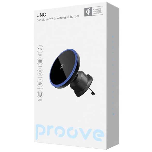Автомобільний тримач з Бездротовим ЗП Proove UNO 15W - Фото 2 Автомобільний тримач з Бездротовим ЗП Proove UNO 15W - изображение 2