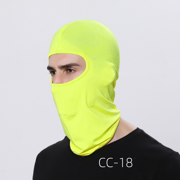 Балаклава спортивная из эластичной лайкры – салатовый - Фото 1 Балаклава спортивная из эластичной лайкры – салатовый - изображение 1