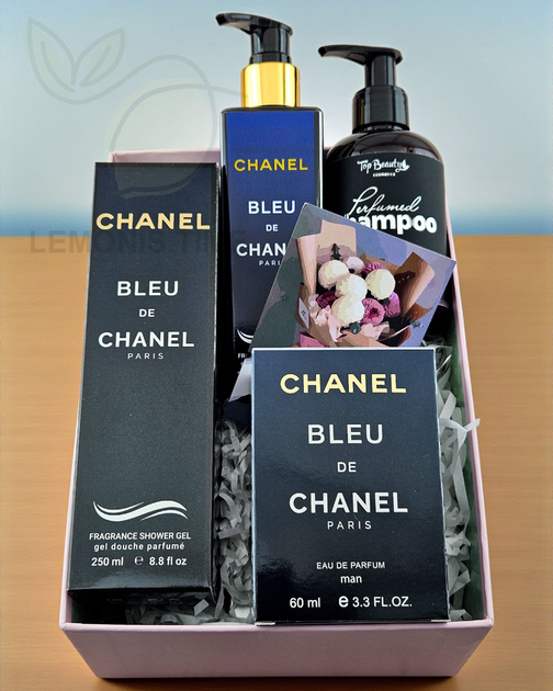Подарочный набор косметики No Brand в стиле ChaneІ Bleu de Chanel 3 в 1 ver.03 - изображение 2