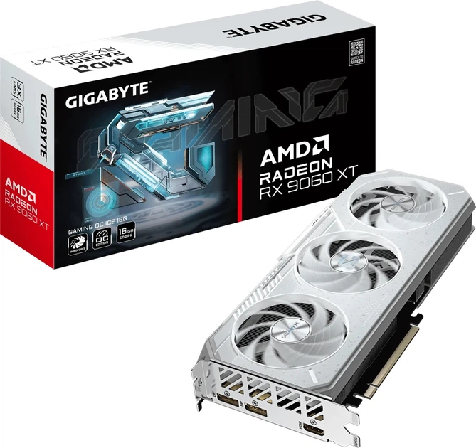Відеокарта Gigabyte PCI-Ex Radeon RX 9060 XT Gaming OC ICE 16G 16GB GDDR6 (128bit) (3320/20000) (HDMI, 2 x DisplayPort) (GV-R906XGAMINGOCICE-16GD) - зображення 10