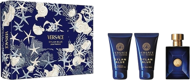 Zestaw męski Versace Dylan Blue Woda toaletowa 50 ml + Żel pod prysznic 50 ml + Balsam po goleniu 50 ml (8011003899975) - obraz 1