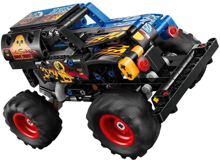 Zestaw klocków LEGO Technic Monster Jam Grave Digger Ogień i lód 263 elementy (42219) - obraz 3
