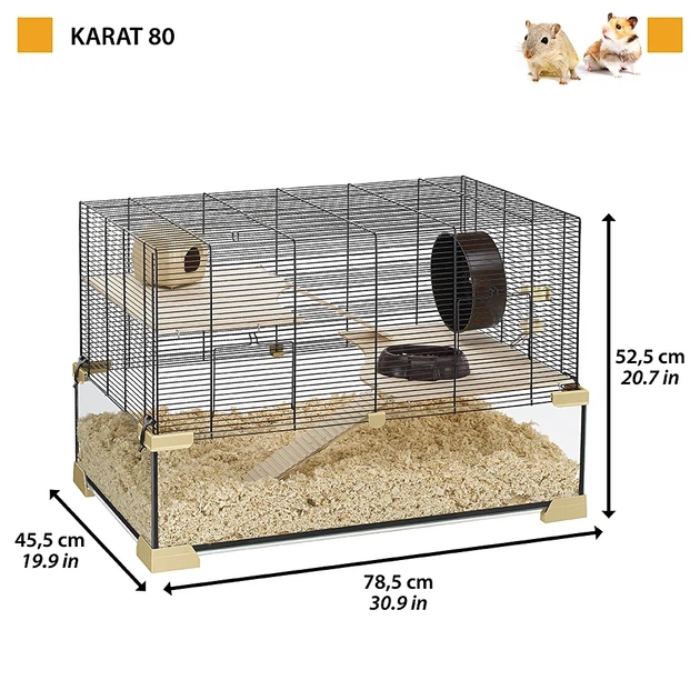 Клітка для хом'яків та гризунів Ferplast Karat 80 78.5х45.5х52.5 см (57056217) - зображення 4