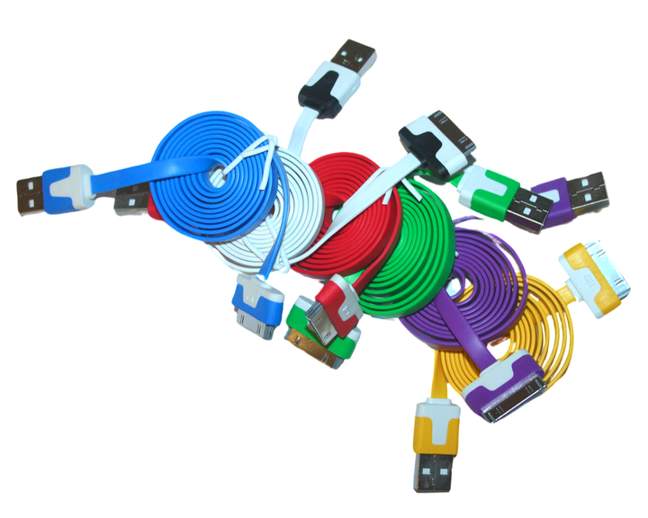 Кабель FROM FACTORY USC для Apple разные цвета USB/30mm/1м Белый - изображение 2