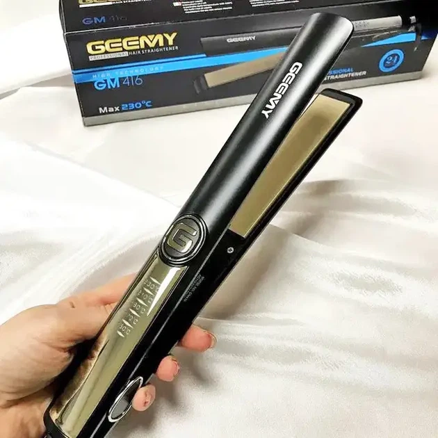 Професійна плойка вирівнювач для волосся з керамічним покриттям Geemy GM-416 - изображение 2