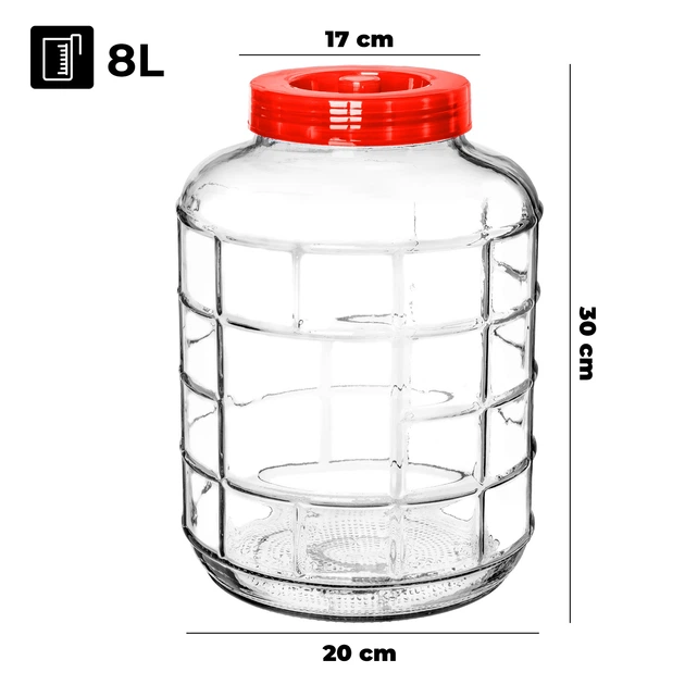 Słój szklany Kadax Fenis uniwersalny z zakrętką 8 l (5903699405871) - obraz 4