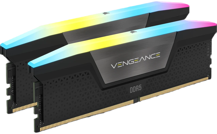 Оперативна пам'ять Corsair Vengeance RGB DDR5-6000 65536MB PC5-48000 (Kit of 2x32768MB) Black (840440410676) - зображення 1
