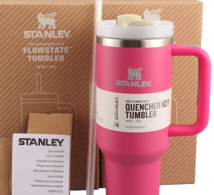 Термос термочашка Stanley Quencher H2.0 Tumbler з нержавіючої сталі 1,18 л Raspberry KT6007825 - зображення 2