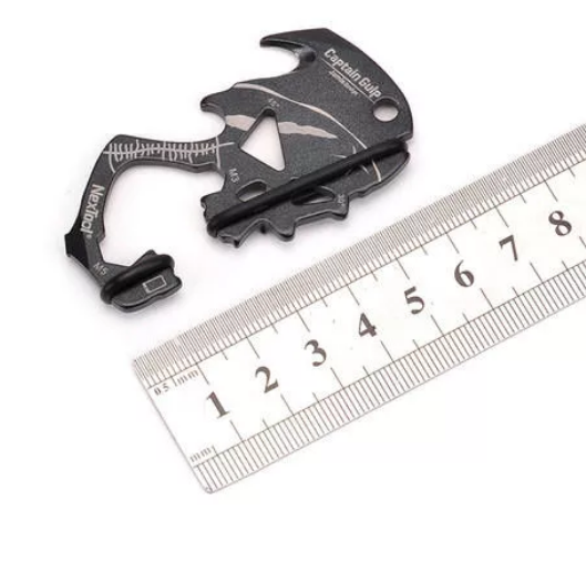 Мини-Мультитул NexTool Captain Gulp KT5018, брелок для ключей, компактный, черный, 25 г, карманный - изображение 4