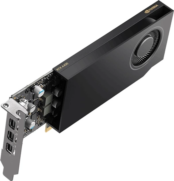 Karta graficzna PNY PCI-Ex NVIDIA Quadro RTX A400 Power Limited 4GB GDDR6 (64bit) (1762/12000) (4 x miniDisplayPort) (VCNRTXA400-PL) - obraz 3