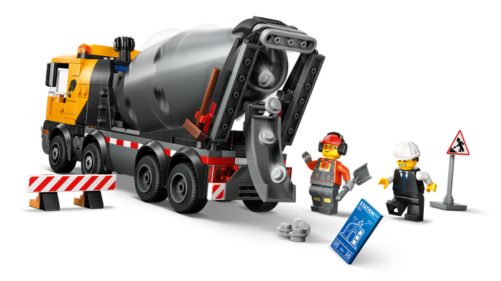 Конструктор LEGO CITY Бетономешалка 371 элемент (60478) - изображение 8