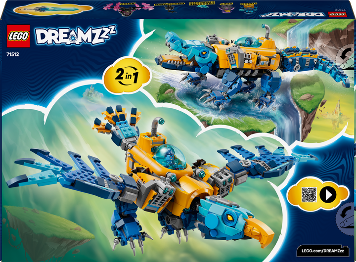 Конструктор LEGO DREAMZZZ Підводний човен-крокодил 1107 елементів
