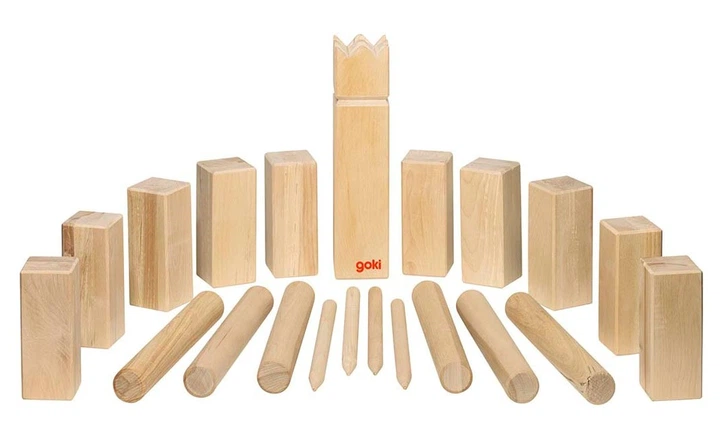 Zestaw do zabawy Goki Klasyczny Kubb w bawełnianej torbie XL 15166 (4013594151665) - obraz 2