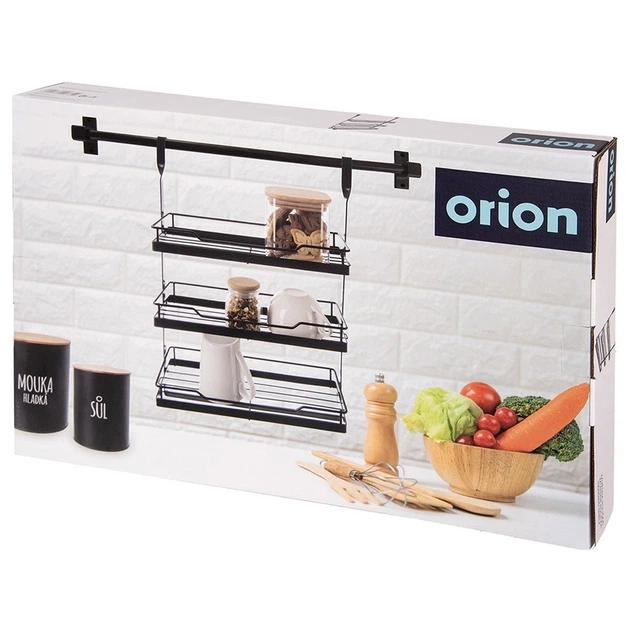 Półka ścienna Orion 151924 kuchenna metalowa zawieszana na relingu 32 x 11 x 46 cm (8592381207359) - obraz 4