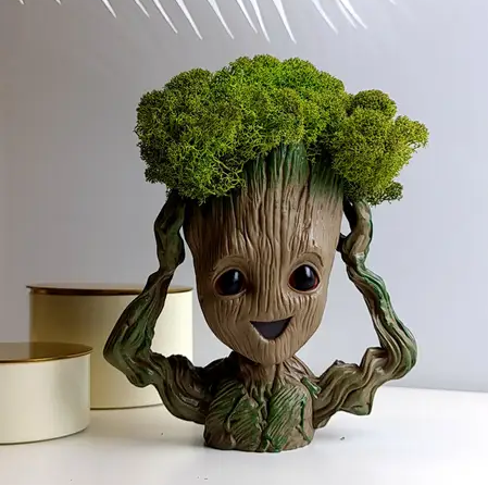 Кашпо з мохом Грут Groot G4 фігурна для декору будинку та офісу зелена рослина для інтер'єру (VIL-O_33P) - Фото 2 Кашпо з мохом Грут Groot G4 фігурна для декору будинку та офісу зелена рослина для інтер'єру (VIL-O_33P) - зображення 2