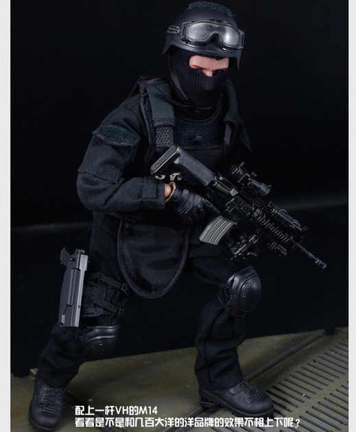 Детская игрушка солдат Swat 12 Action Figure пластиковая фигурка для мальчиков от 4 лет ролевые игры (LIV-S_11C) - изображение 5