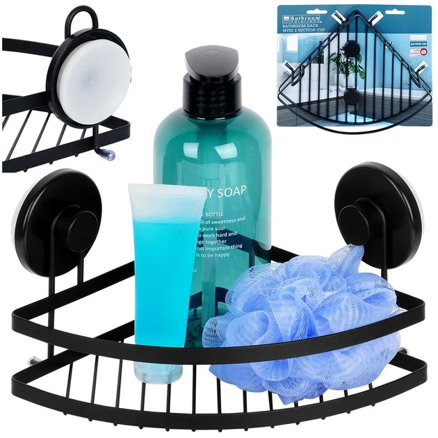 Полиця для душу Bathroom Solutions 567047 на присосках металева Чорна (8721037111744) - зображення 5