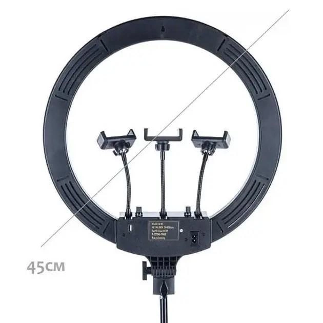 Кільцева світлодіодна Led лампа RGB-MJ-18 45см (Біле та кольорове світло) HDSYR_1999 - зображення 3