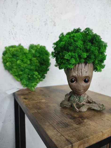 Кашпо с мхом Грут Groot G2 фигурное для декора дома и офиса оригинальный горшок для растений (LIV-S_11C) - Фото 6 Кашпо с мхом Грут Groot G2 фигурное для декора дома и офиса оригинальный горшок для растений (LIV-S_11C) - изображение 6