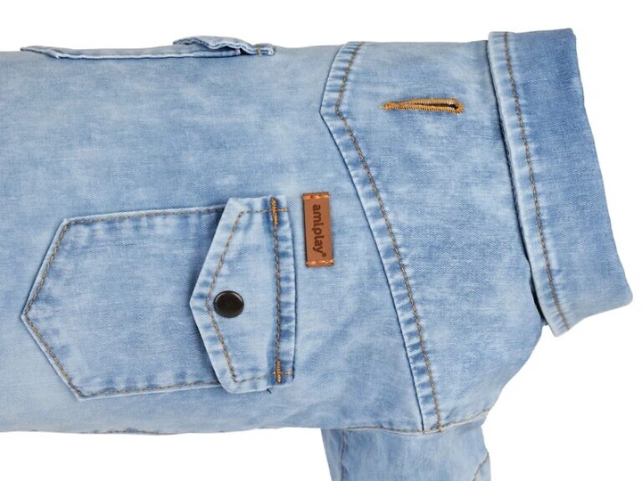 Koszula dla psów Amiplay Denim 45 cm Niebieska (5907563277199) - obraz 2
