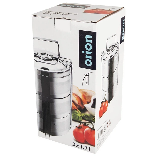Ланчбокс Orion 120958 термічна oбідня 3-поверхова 3 x 1.1 л (8592381119126) - зображення 3