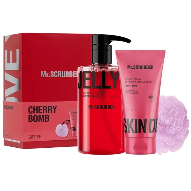 Подарочный набор Cherry Bomb Mr.SCRUBBER 650 мл - Фото 1 Подарочный набор Cherry Bomb Mr.SCRUBBER 650 мл - изображение 1