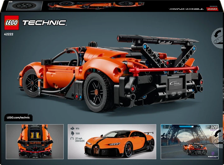 Zestaw klocków LEGO Technic Hipersamochód Bugatti Chiron Pur Sport 771 element (42222) - obraz 7