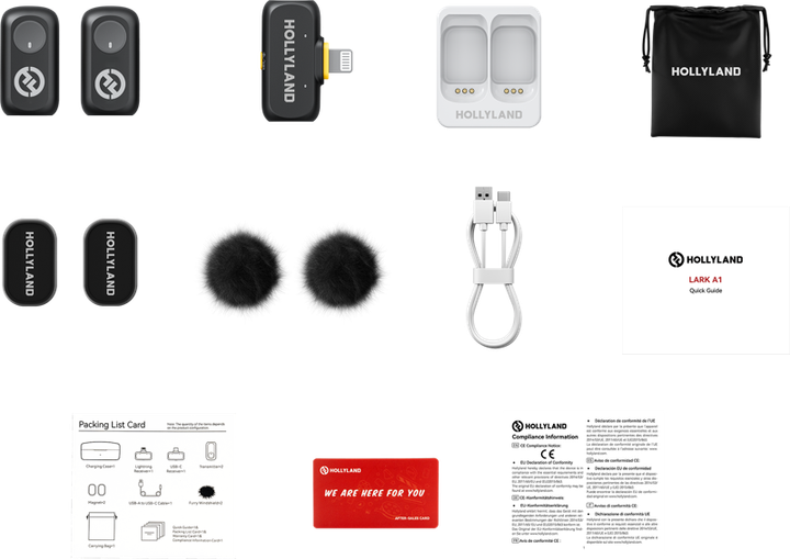 Бездротовий петличний мікрофон Hollyland Lark A1 Mini Duo Lightning RX (6976068118725) - зображення 4