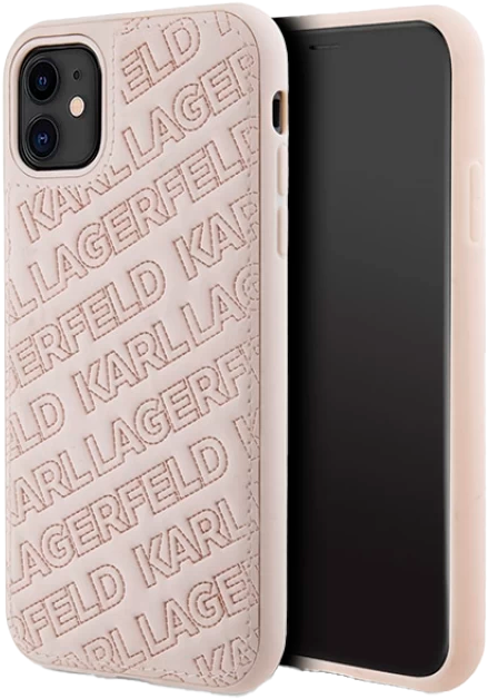 Etui Karl Lagerfeld Quilted K Pattern do Apple iPhone 11/Xr Pink (KLHCN61PQKPMP) - obraz 1