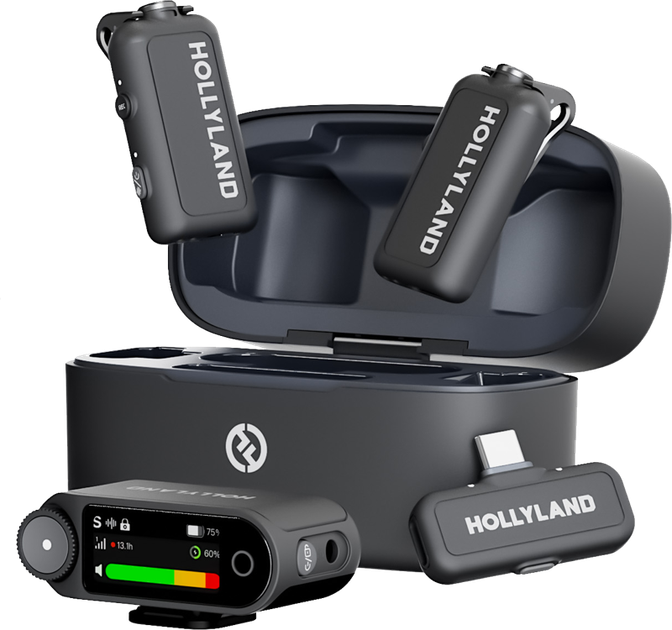 Бездротовий петличний мікрофон Hollyland Lark MAX 2 Combo Camera RX + USB-C RX (6976068117193) - зображення 1