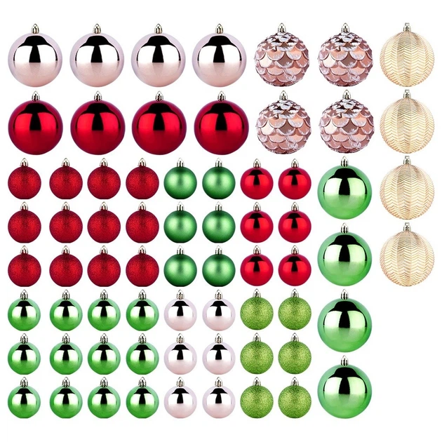 Набір ялинкових кульок Vilde 839433 ударостійкі 5 / 8 см 68 шт (5904316479237) - зображення 2