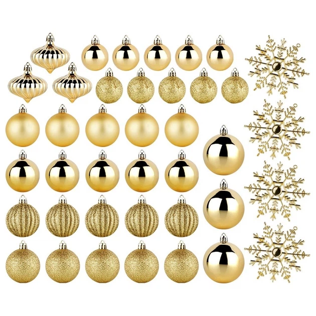 Набір ялинкових кульок Vilde 839436 ударостійкі 4 / 5 / 6 / 10 см 40 шт (5904316479268) - зображення 2