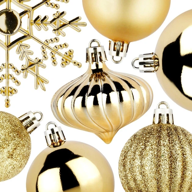 Набір ялинкових кульок Vilde 839436 ударостійкі 4 / 5 / 6 / 10 см 40 шт (5904316479268) - зображення 3