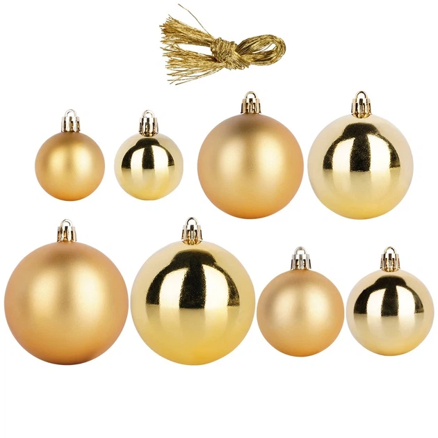Набір ялинкових кульок Home Styling Collection 839501 ударостійкі 4 / 5 / 6 / 7 см 60 шт (8721037697163) - зображення 3