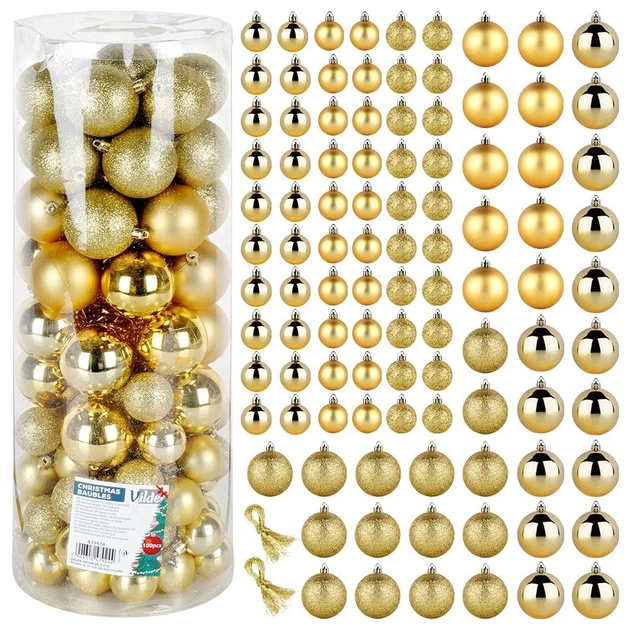 Набір ялинкових кульок Vilde 839434 ударостійкі 4 / 6 см 100 шт (5904316479244) - зображення 5