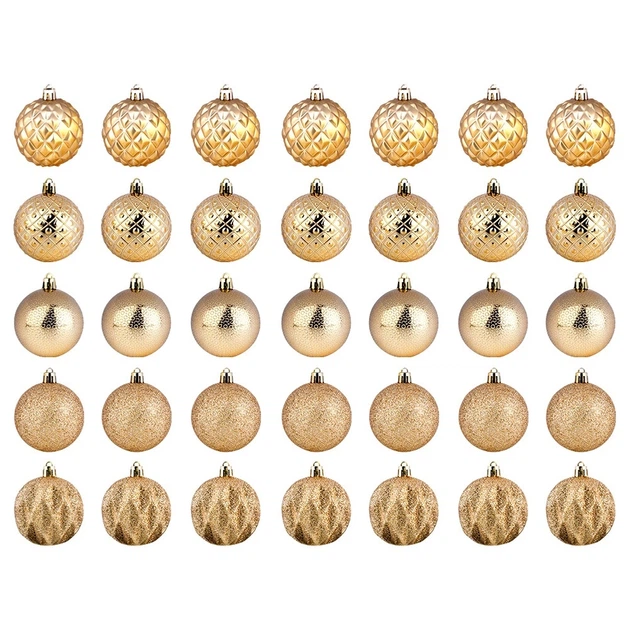 Набір ялинкових кульок Vilde 839470 ударостійкі 6 см 35 шт (8721037093736) - зображення 2