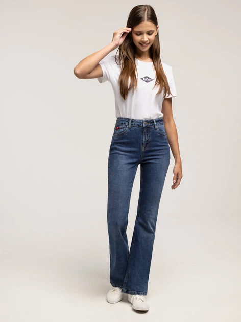 Jeansy dzwony damskie Lee Cooper Becca-2418 W27L30 Niebieskie (5905991760894) - obraz 5