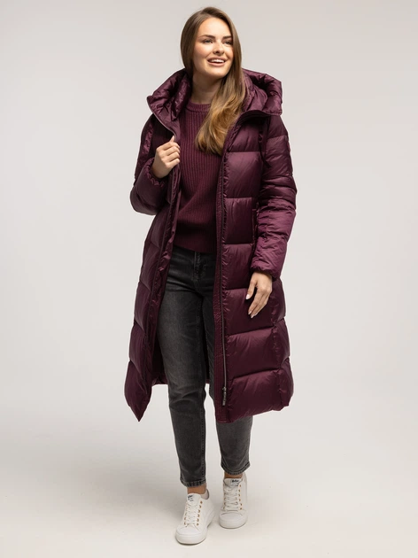 Пуховик зимовий довгий жіночий Lee Cooper Laura-7030 XL Бордовий (5905991747239) - зображення 3