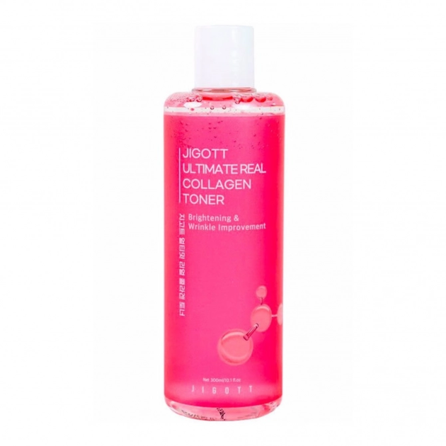 Тонер для омолоджування для обличчя із колагеном Jigott Ultimate Real Collagen Toner 300ml - Фото 1 Тонер для омолоджування для обличчя із колагеном Jigott Ultimate Real Collagen Toner 300ml - зображення 1