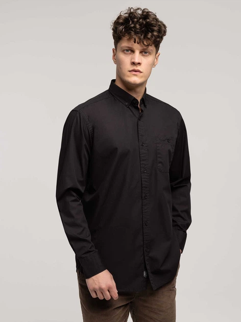 Сорочка бавовняна чоловіча Lee Cooper New Tenby-03Zg L Чорна (5905991747833) - зображення 3