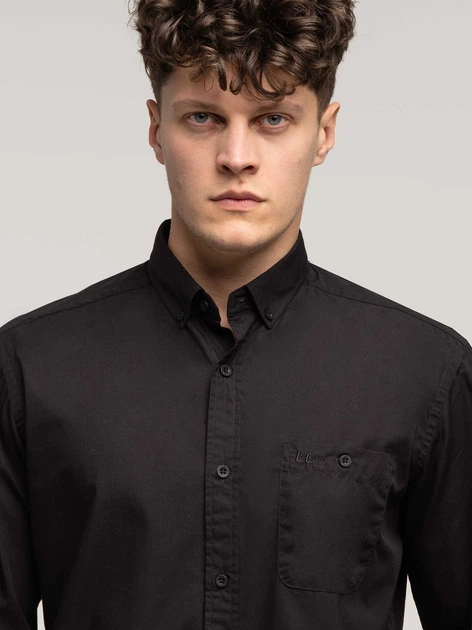 Сорочка бавовняна чоловіча Lee Cooper New Tenby-03Zg M Чорна (5905991747826) - зображення 4