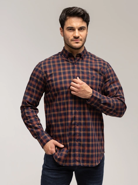 Сорочка бавовняна чоловіча Lee Cooper New Tenby-29Zk 2XL Темно-синя (5905991747901) - зображення 4