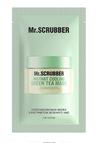 Охолоджувальна маска для обличчя Mr. Scrubber Instant Cooling Green Tea Mask, 5 ml - Фото 1 Охолоджувальна маска для обличчя Mr. Scrubber Instant Cooling Green Tea Mask, 5 ml - изображение 1