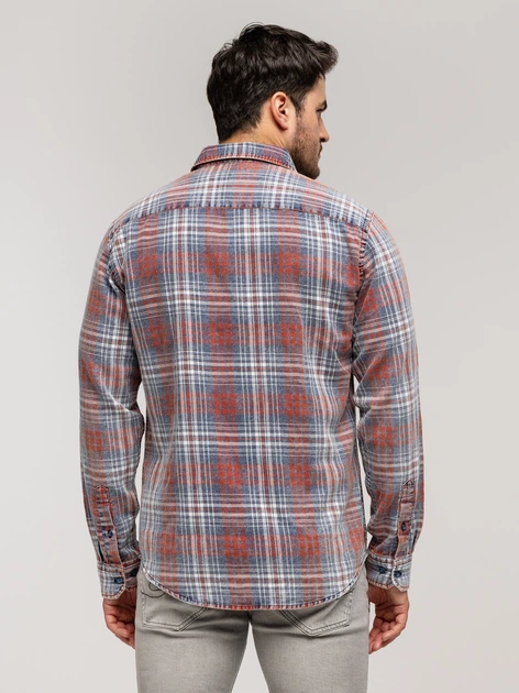 Koszula męska bawełniana w kratę Lee Cooper Will-2107 2XL Czerwona (5905991748298) - obraz 2